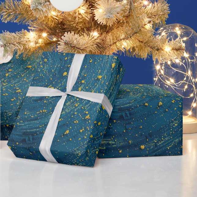 Blue Wrapping Paper | Solid Blue Gift Wrap (Holidays)