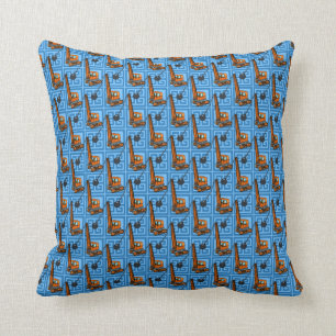 blue wrecking ball construction equipment cushion