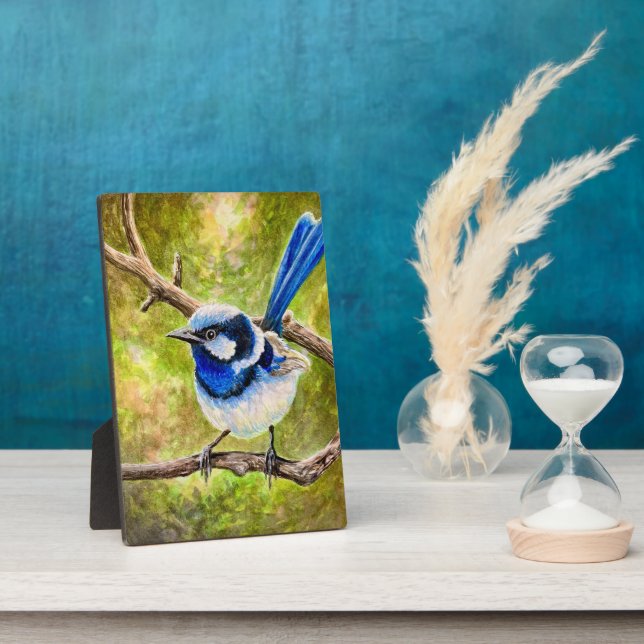 Blue Wren - Plaque (Side)