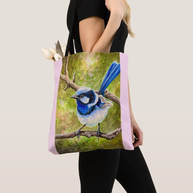 Blue Wren - Tote Bag (Close Up)