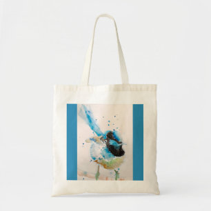 Blue Wren Watercolour Painting Australian Birds Tote Bag