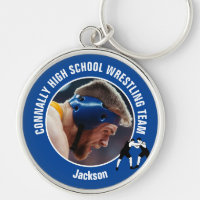 Blue Wrestling Team Photo High School Wrestler