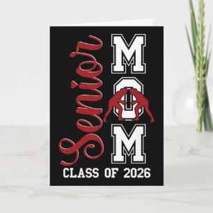 Blue Wrestling Wrestler Senior Mum Cl Of 2026 Grad Card