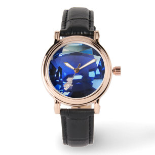 Blue Wrist Watch, Sapphire Gemstone Watch