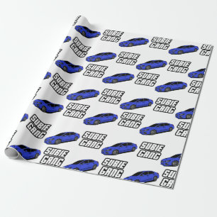 Blue wrx subie wrapping paper