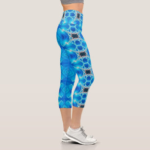 blue x  capri leggings