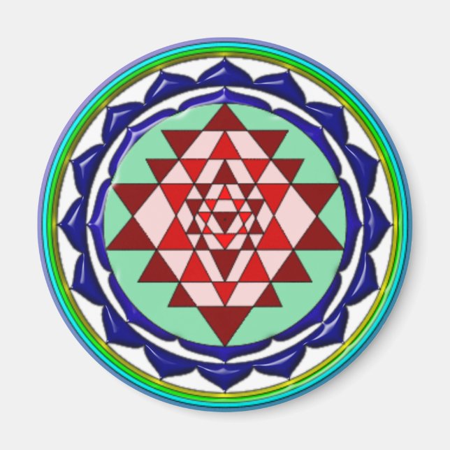 BLUE YANTRA MAGNET (Front)