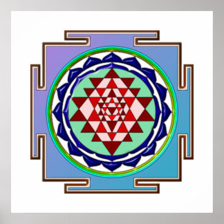 BLUE YANTRA POSTER