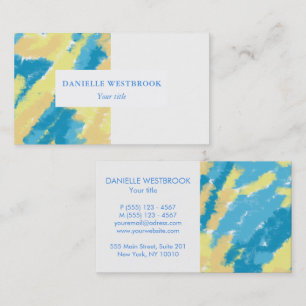 Blue, Yellow and Orange Sky Pattern Business Card