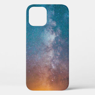 BLUE, YELLOW, AND PURPLE STARRY SKY DURING NIGHTTI iPhone 12 CASE