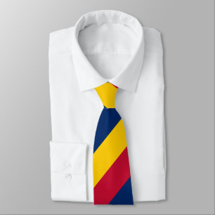 Blue Yellow and Red Regimental Stripe Tie