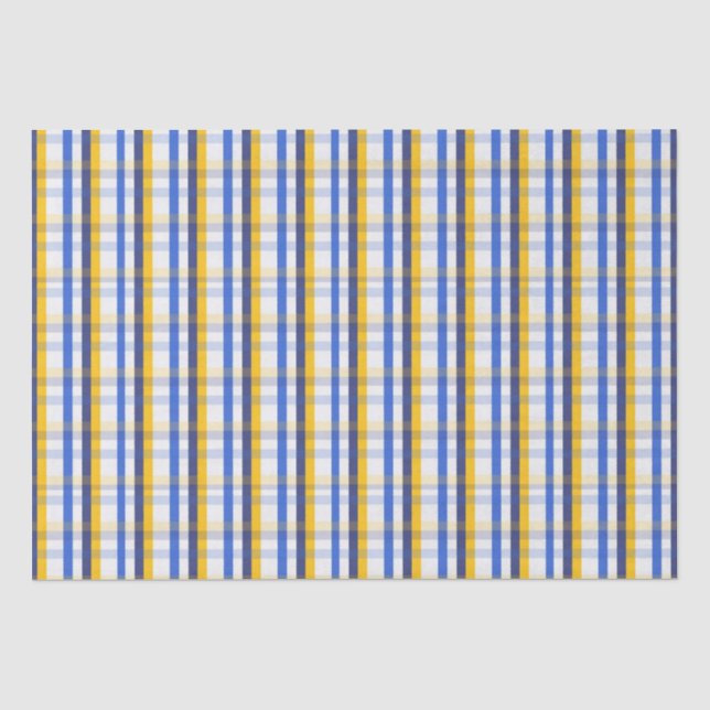Blue, Yellow and White  Tissue Paper (Front)