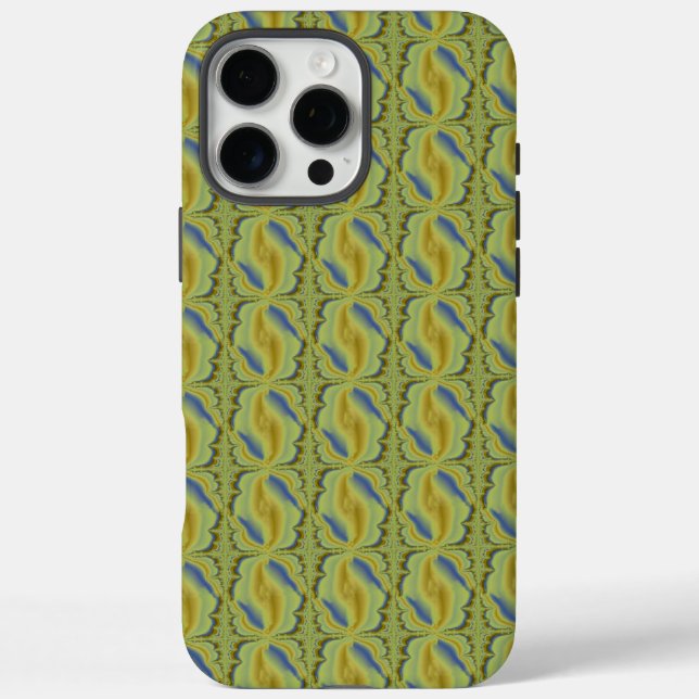 Blue Yellow Artdeco in Retro Style Case-Mate iPhone Case (Back)