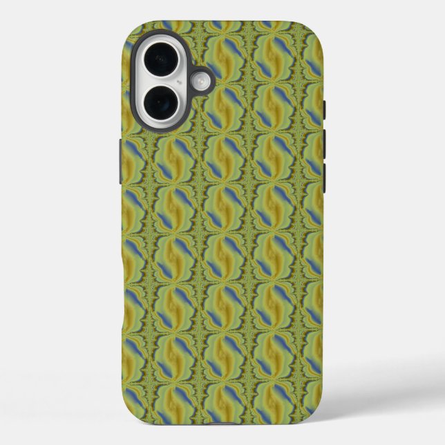 Blue Yellow Artdeco in Retro Style Case-Mate iPhone Case (Back)