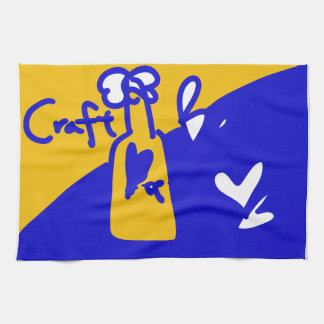 blue＆yellow　beer キッチンタオル  tea towel