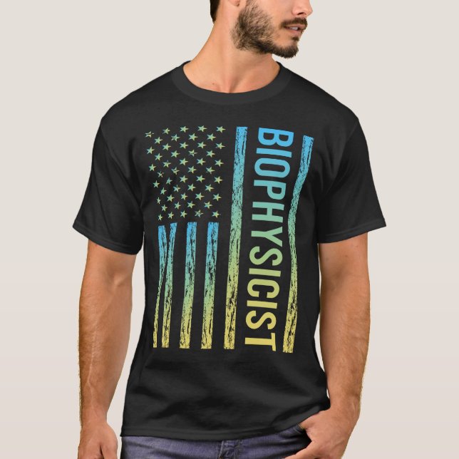 Blue Yellow Biophysicist T-Shirt (Front)