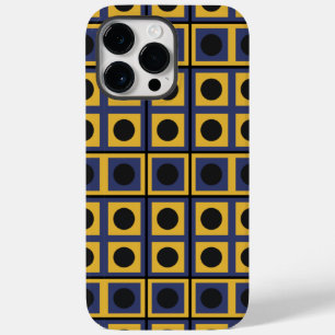 Blue Yellow Black Square Circle Geometric Case-Mate iPhone 14 Pro Max Case