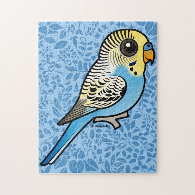 Blue & Yellow Budgie Jigsaw Puzzle (Vertical)