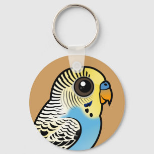 Blue & Yellow Budgie Key Ring