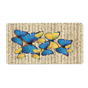Blue & yellow butterrflies