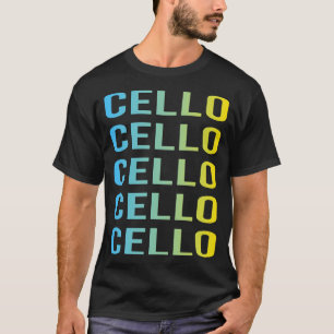 Blue Yellow Cello Cellist T-Shirt