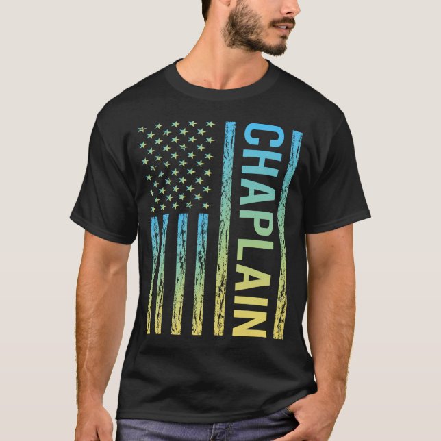Blue Yellow Chaplain T-Shirt (Front)