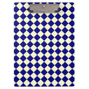 Blue Yellow Chequered Diamond Pattern  Clipboard