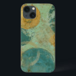 Blue & Yellow Circles iPhone 13 Case<br><div class="desc">Blue and yellow circles populate this amazing work by Megan Meagher. A key lime green serves as the background for the colourful circles. Get a copy of this great print today!</div>