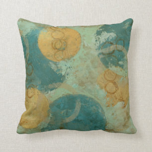 Blue & Yellow Circles Cushion