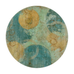 Blue & Yellow Circles Cutting Board