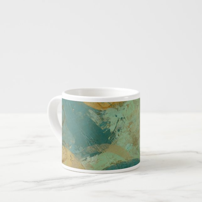 Blue & Yellow Circles Espresso Cup (Front Left)