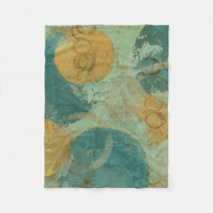 Blue & Yellow Circles Fleece Blanket