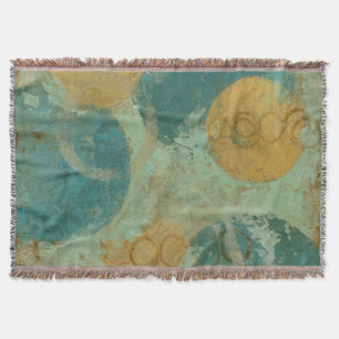 Blue & Yellow Circles Throw Blanket