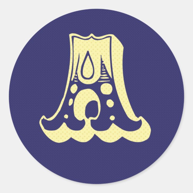 blue yellow Circus A sticker (Front)