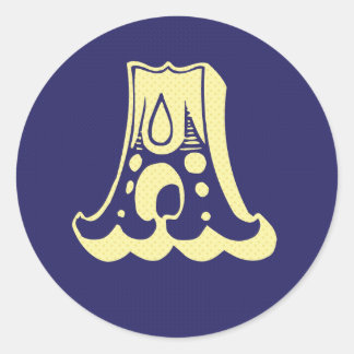 blue yellow Circus A sticker