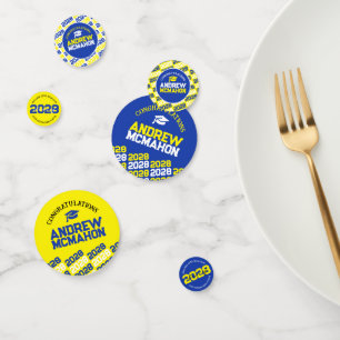 Blue & Yellow Class of ANY YEAR Personalised Party Confetti