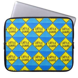 blue yellow diamonds cattle guard sleeve