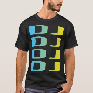 Blue Yellow Djing DJ Disc Jockey Deejay T-Shirt