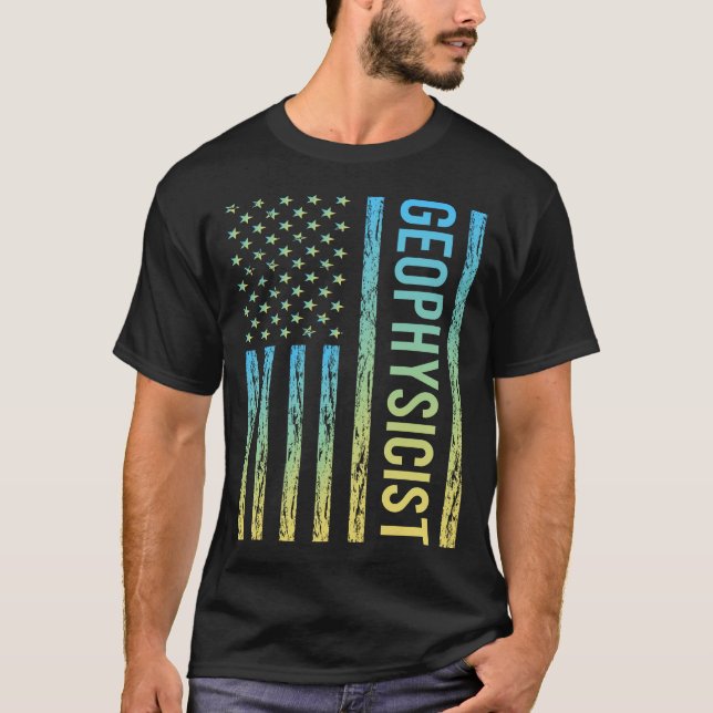 Blue Yellow Geophysicist T-Shirt (Front)