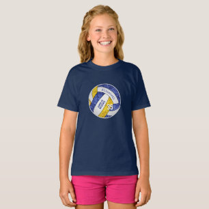 blue yellow girl's volleyball team spirit T-Shirt
