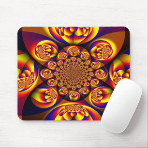 Blue, Yellow, Gold Mini Spheres Mouse Pad
