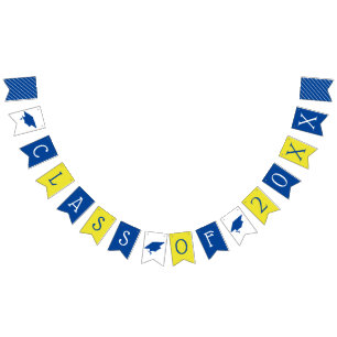 Blue Yellow Graduation Bunting