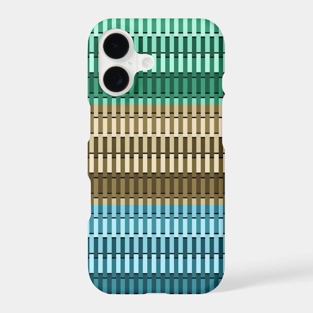 Blue Yellow Green Stylish Modern Abstract Pattern (Back)