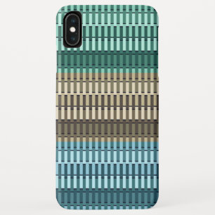Blue Yellow Green Stylish Modern Abstract Pattern iPhone XS Max Case