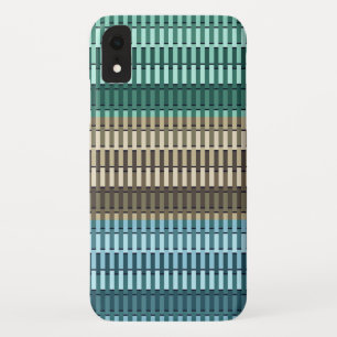 Blue Yellow Green Stylish Modern Abstract Pattern iPhone XR Case