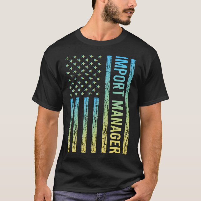 Blue Yellow Import Manager T-Shirt (Front)
