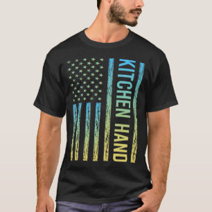 Blue Yellow Kitchen Hand T-Shirt