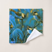 Blue yellow little birds  