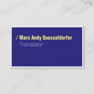 Blue Yellow Modern Business Cards