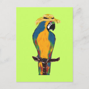 Blue & Yellow Parrot Postcard